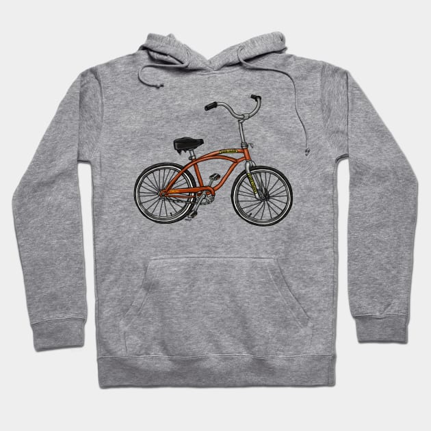 Beach Cruiser - RUST Hoodie by mcillustrator